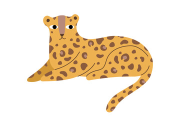 Beautiful leopard. Modern vector illustration for your design