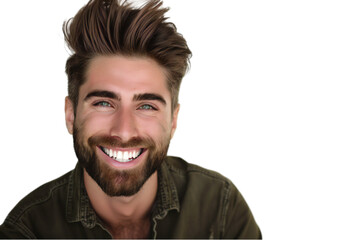 Close up portrait of a handsome smiling man