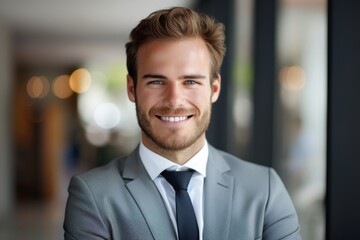 Fototapeta premium Confident businessman with a charming smile