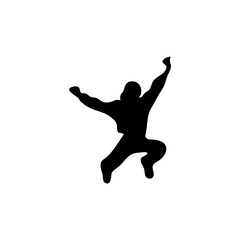 silhouettes of people jumping