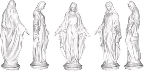 Sketch illustration vector design of holy woman praying