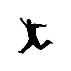 Fototapeta na wymiar silhouettes of people jumping