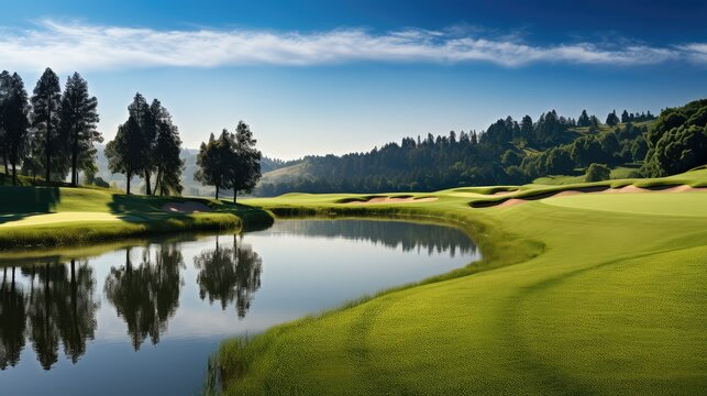 bunker golf course lake