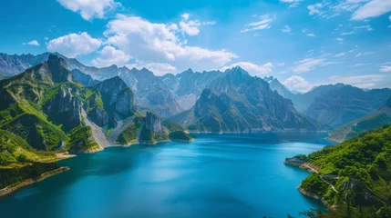 Rolgordijnen beautiful chinese landscape generative ai © ThisDesign