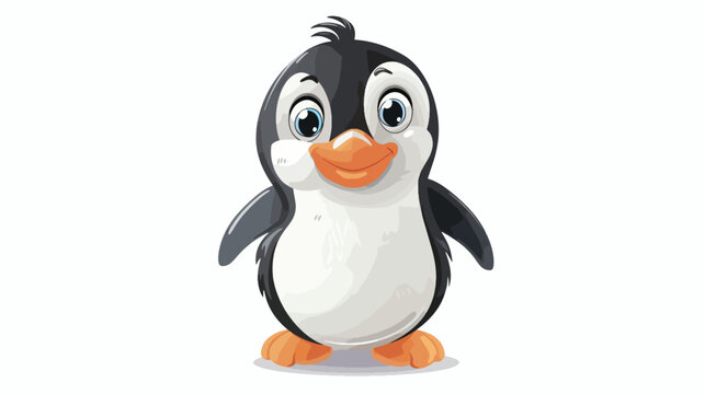 Cute Penguin cartoon vector illustration isolated