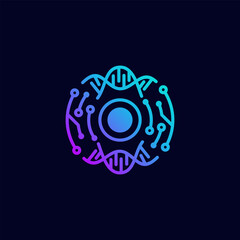 abstract bio tech logo circle