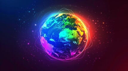 planet earth simulating virtual connectivity generative ai