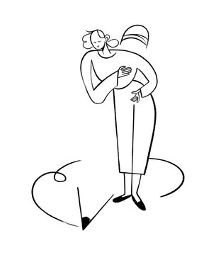 Writing Spot Illustration Transparent Background