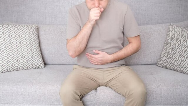 man cough sick