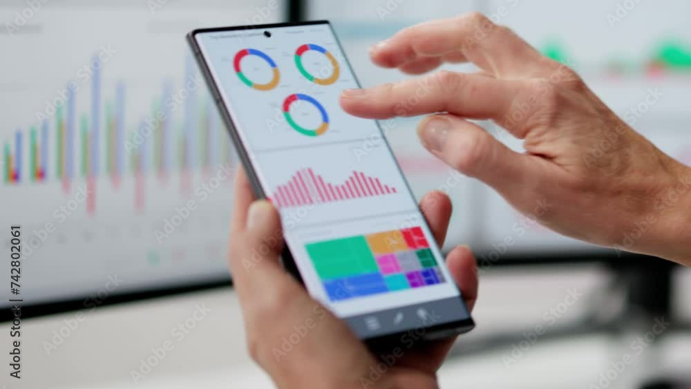 Poster predictive business kpi data technology dashboard