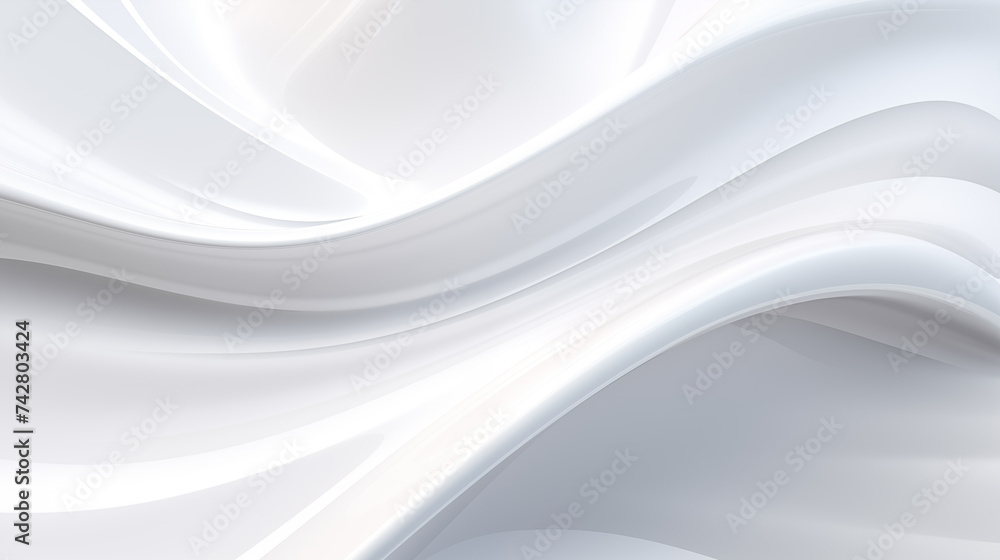 Fototapete Abstract soft shiny white gray wavy line background graphic design. Elegant white gray modern architecture art. Blurred backdrop effect back