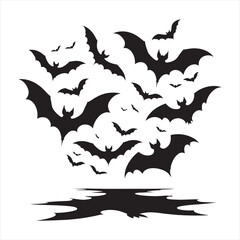 Halloween Bat Silhouette Masterpieces - Artfully Weaving the Dark Narrative of the Night with a Haunting Presence
