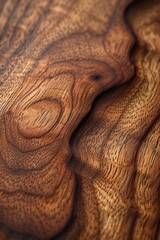 Close-Up View of Intricate Wood Grain Patterns in Natural Light
