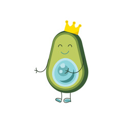 cartoon avocado boy