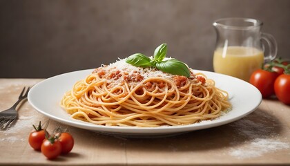 Spaghetti z mięsem mielonym - obrazy, fototapety, plakaty