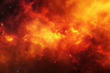 Fototapeta premium Intense Flames and Swirling Smoke Against a Dark Background Captured in High Definition