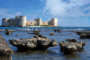 Silifke kız kalesi landscape in mersin turkey