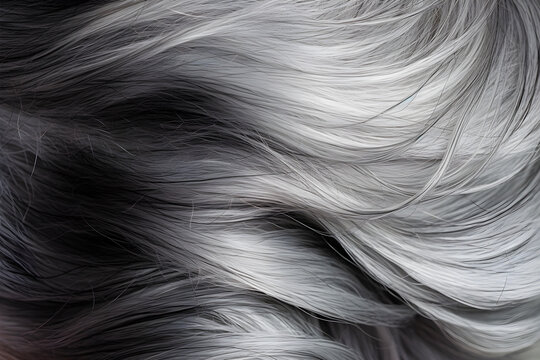 Gray hait texture background. Generative AI