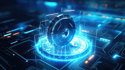 Fototapeta premium cyber security, information security and encryption