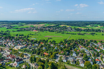 Ausblick ins Schmuttertal im Naturpark Westliche Wälder bei Augsburg