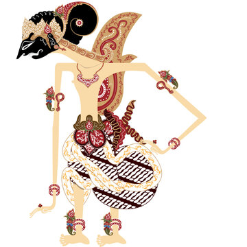 Wayang yudhistira javanese shadow puppet