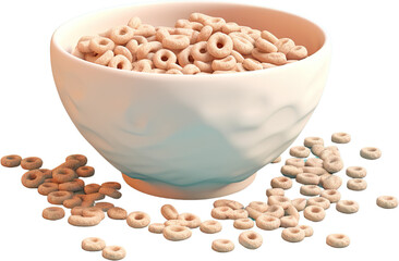 cereals bowl isolated on transparent background