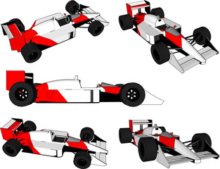 vector sketch design illustrator image of formula racing car © nur