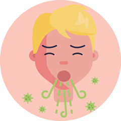 Illustrate your health campaigns with precision using this vector cough icon. Convey the message of respiratory awareness effortlessly with this versatile and impactful graphic.