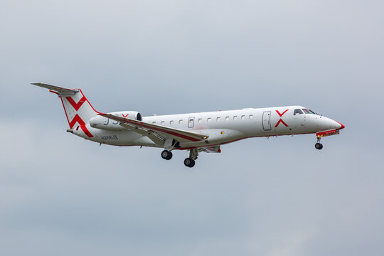 JSX JetSuiteX Embraer 135 airplane at Dallas Love Field Airport in the United States