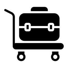 trolley glyph icon