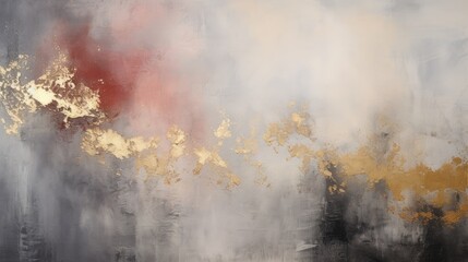 Closeup of abstract rough dark gold burgundy art painting texture, with oil acrylic brushstroke, pallet knife paint on canvas, geometric spatula technique