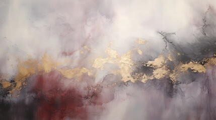 Closeup of abstract rough dark gold burgundy art painting texture, with oil acrylic brushstroke, pallet knife paint on canvas, geometric spatula technique