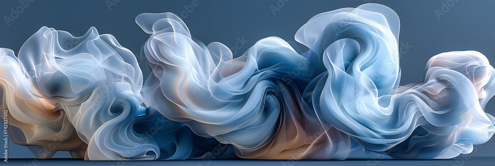 Poster soft textures: elegant fabric waves in a delicate and artistic background design