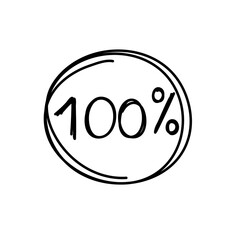 Hand drawn price tag or sale label