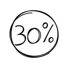 Fototapeta premium Hand drawn price tag or sale label