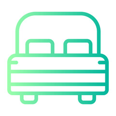double bed gradient icon