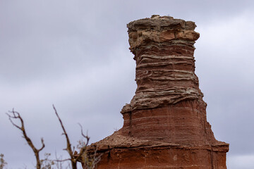 Close-up of the Lighthouse formation at Palo Duro Canyon