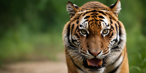 Tiger in close-up shot - Powered by Adobe