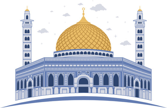 Al aqsa mosque with minaret