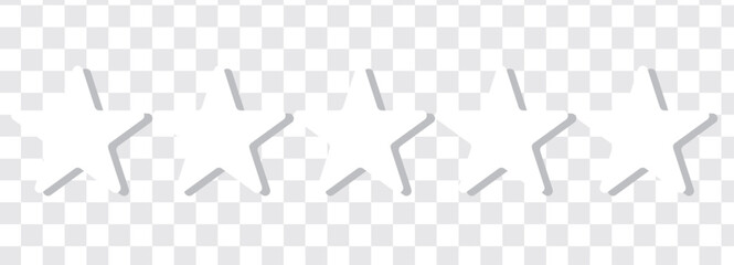 Star icon collection. Star vector icons set with shadow.