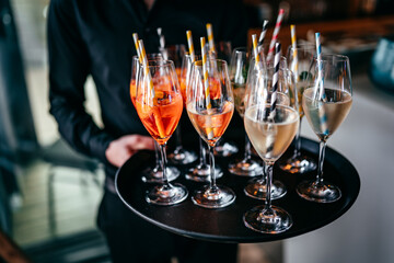 Sektempfang bei einer Party