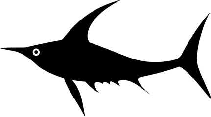 Naklejka premium swordfish silhouette