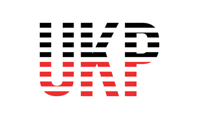 UKP three initial letter iconic line negative space minimal logo design vector template. monogram, abstract, wordmark, business, typography, minimalist, brand, company, flat, modern, unique, simple