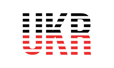 UKR three initial letter iconic line negative space minimal logo design vector template. monogram, abstract, wordmark, business, typography, minimalist, brand, company, flat, modern, unique, simple