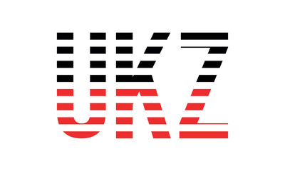 UKZ three initial letter iconic line negative space minimal logo design vector template. monogram, abstract, wordmark, business, typography, minimalist, brand, company, flat, modern, unique, simple