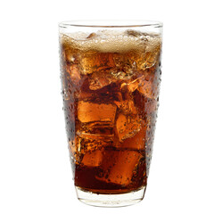 glass of cola transparent background - obrazy, fototapety, plakaty