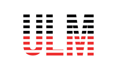 ULM three initial letter iconic line negative space minimal logo design vector template. monogram, abstract, wordmark, business, typography, minimalist, brand, company, flat, modern, unique, simple