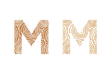 Obraz premium wood element design with combination letter design