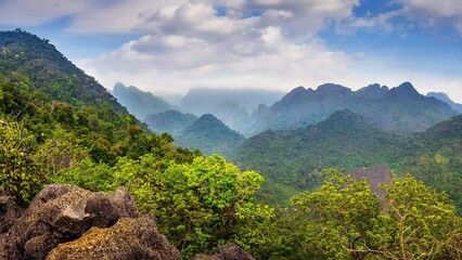 Beautiful Landscape Mountains Vang Vieng Laos