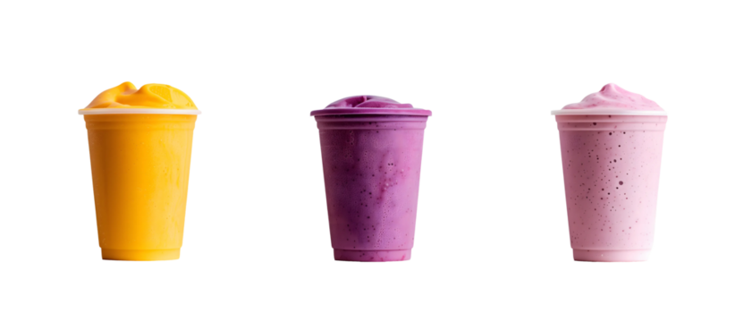 Set of assorted smoothies isolated on white or transparent background. - Powered by Adobe